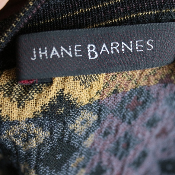 Jhane Barnes Mens Sweater Medium Abstract Wool Bld - Picture 6 of 7